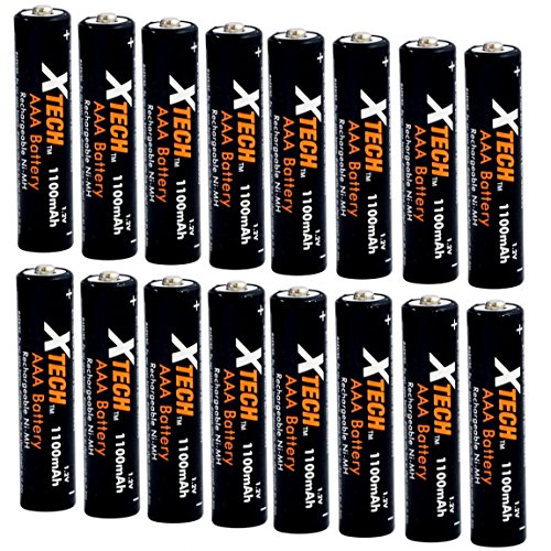 Xtech AAA Ultra High-Capacity 1100mah Ni-MH Rechargeable Batteries (16 Pack)