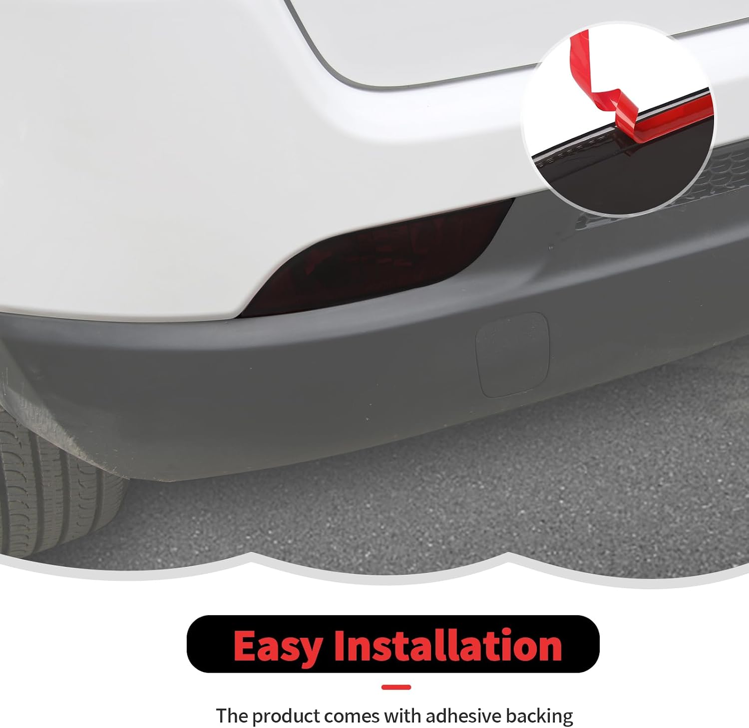 RT-TCZ Smoked Black Rear Fog Light Lamp Trim Cover Decoration Exterior Accessories for Jeep Compass 2017-2020
