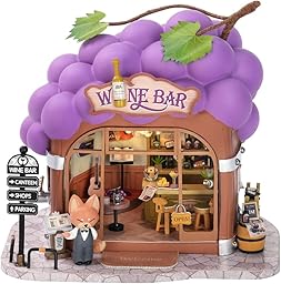 DIY Forest Fruit Town Mini Puppenhaus Kit Erwachsene Bausatz 3D Holzpuzzle Kreative Wohnkultur (Fuchsbar)