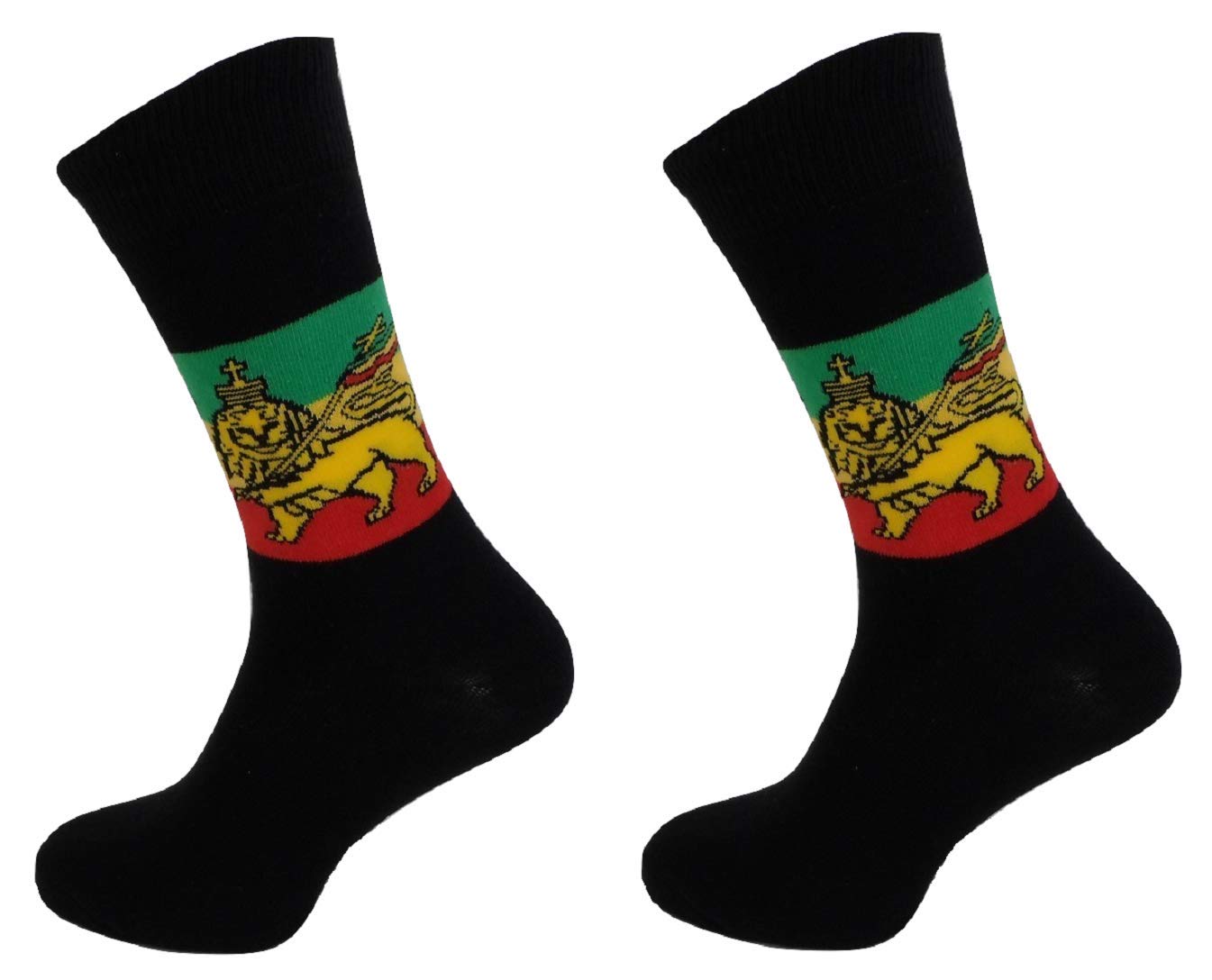 Mazeys Mens 2 Pair Pack of Rasta Socks