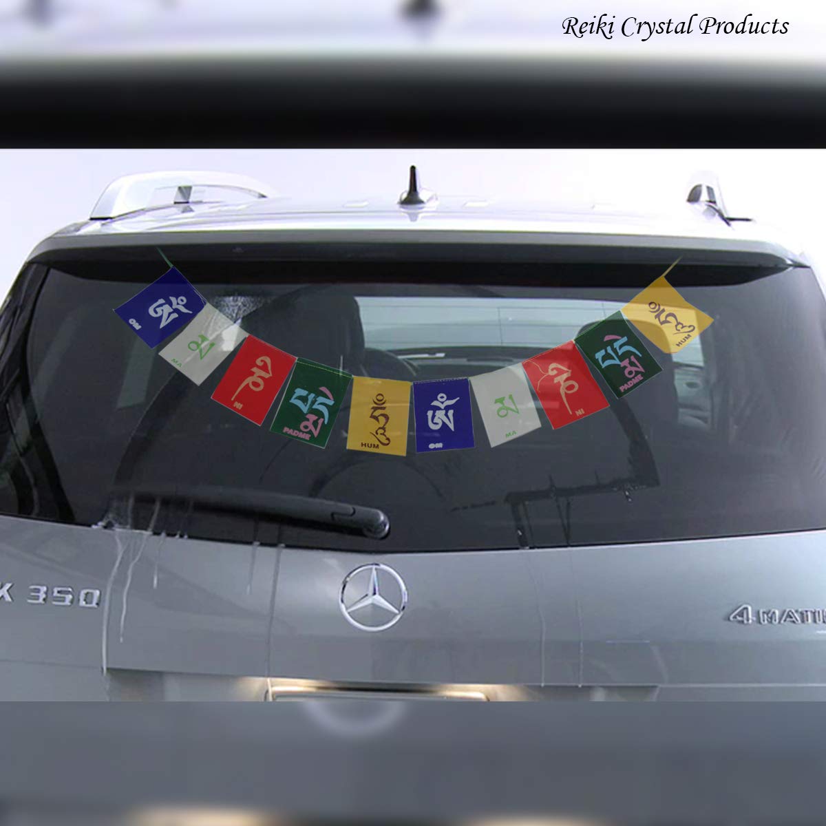 Reiki Crystal Products Tibetian Buddhist Prayer Flags Combo Pack Of 5 (Multicolour_75 Cm) - Image 4 thumbnail