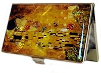 Vista 16 de Tarjetero negro de nácar para tarjetas de visita con bolsillo con bloqueo RFID, tarjeta de identificación de crédito, tarjetero de metal de acero