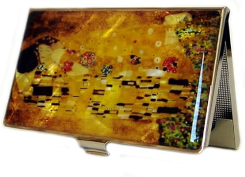 Miniatura 6 de Antique Alive Funda de tarjeta de visita con protección de bloqueo RFID, diseño de nácar, tarjetero de crédito, funda de metal para tarjetas de