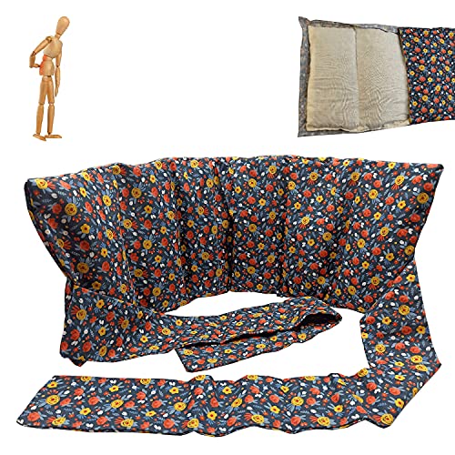 Faja térmica lumbar "florecillas amarillas" de huesos de cereza 1kg- 60x21 cm - para dolores lumbares y de espalda - funda lavable - 100% algodón - Hecho a mano Cover