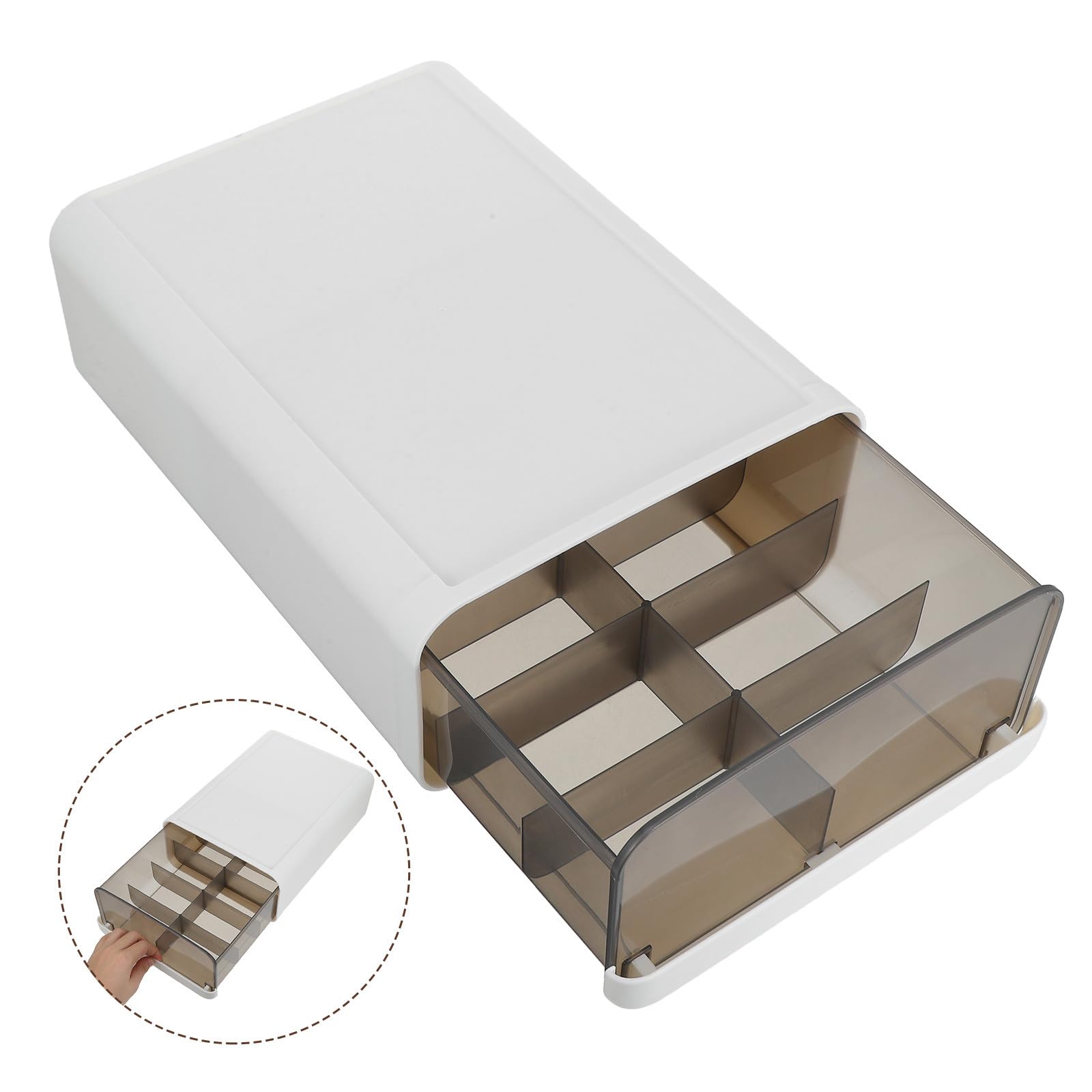Beavorty Organizzatore per Cassetti 10 Scomparti in Plastica Contenitore per Biancheria Intima e Calzini Divisori Rigidi Salvaspazio per Armadio e Sottoletto per Camera da Letto e