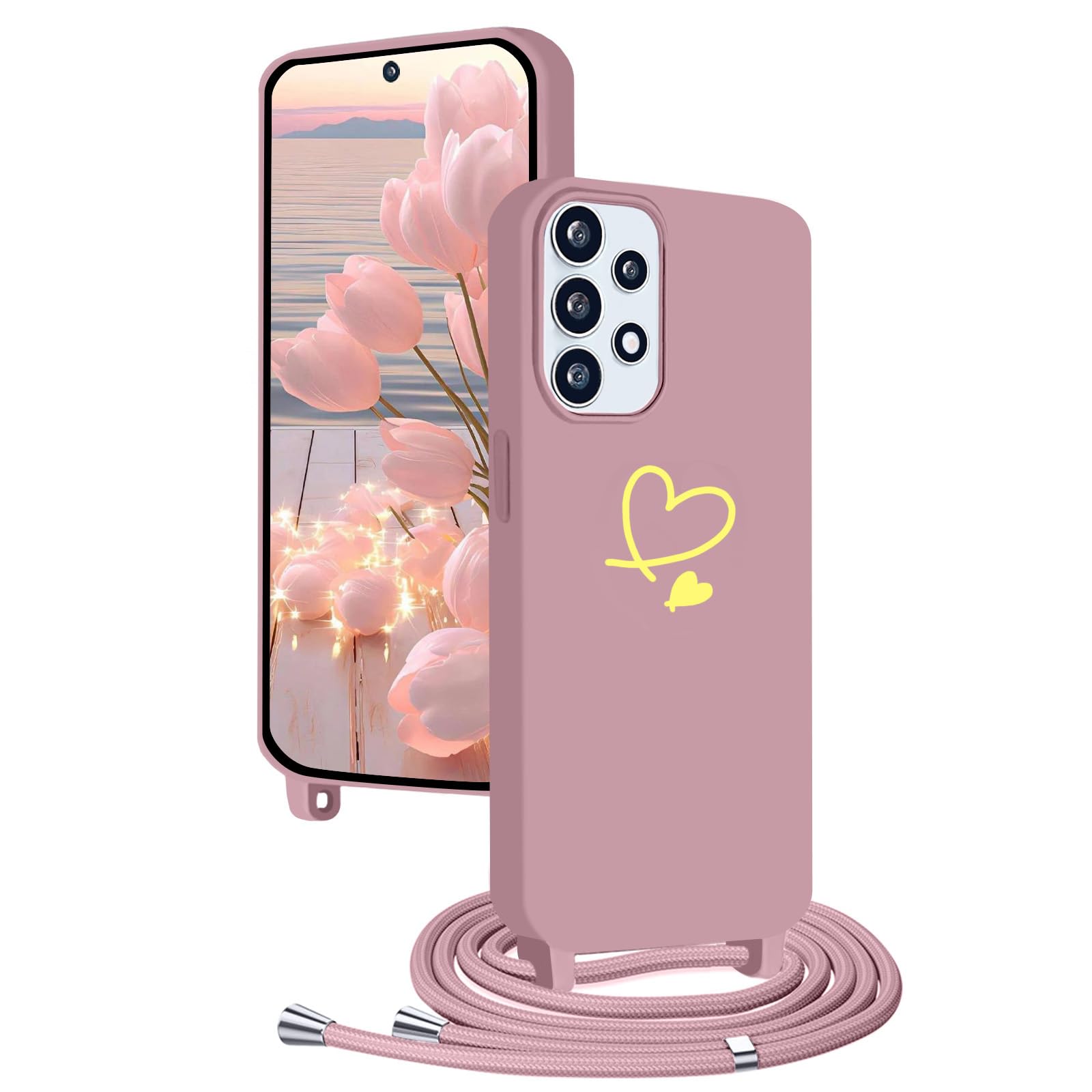 YANJIEER für Samsung Galaxy A56 Handyhülle mit Band, Mädchen