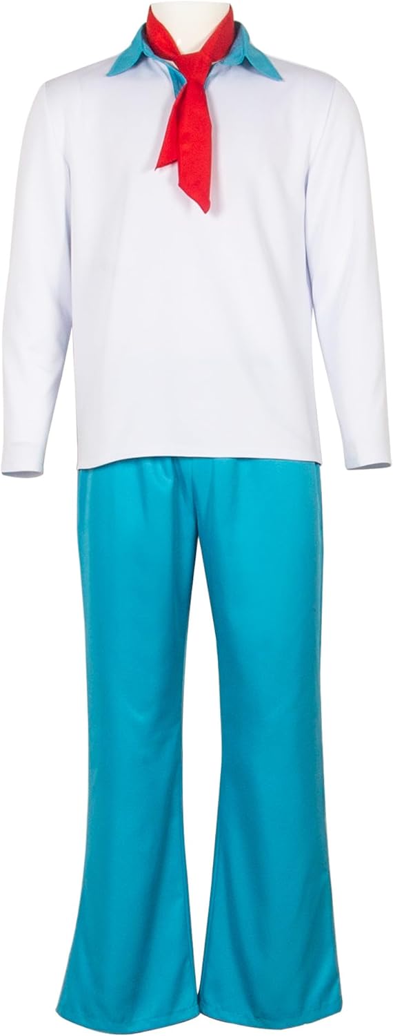 Men's Costume Adult Shirt Pants Set Classic Movie Costume for Halloween Cosplay Outfits