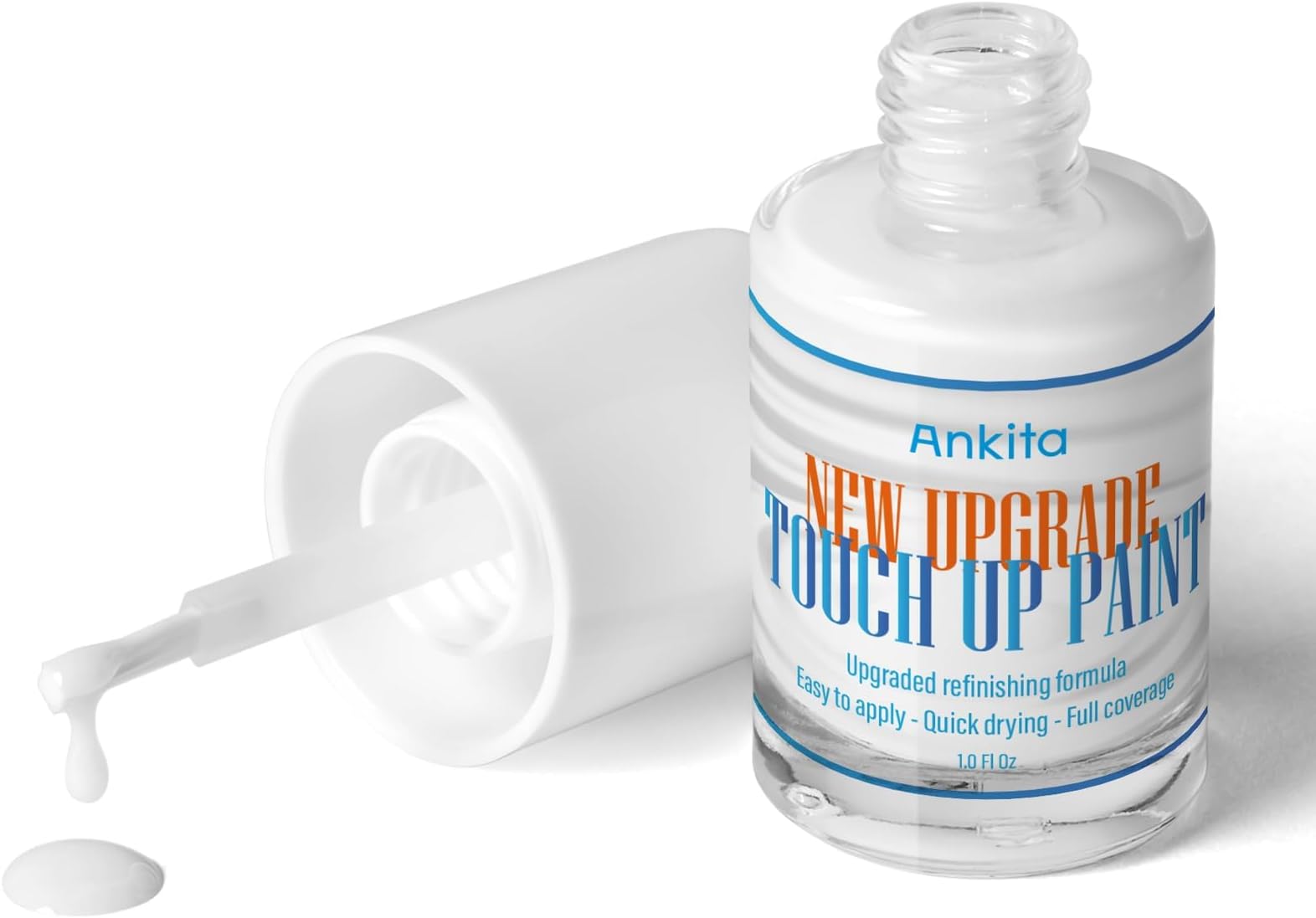 Porcelain Sink Touch Up Paint, Porcelain Repair Kit White & Appliance Paint for Chips, Scratches, Cracks and Spots on Enamel, Acrylic, Porcelain, Sinks, Tubs in Kitchen and Bathroom(Matte White)