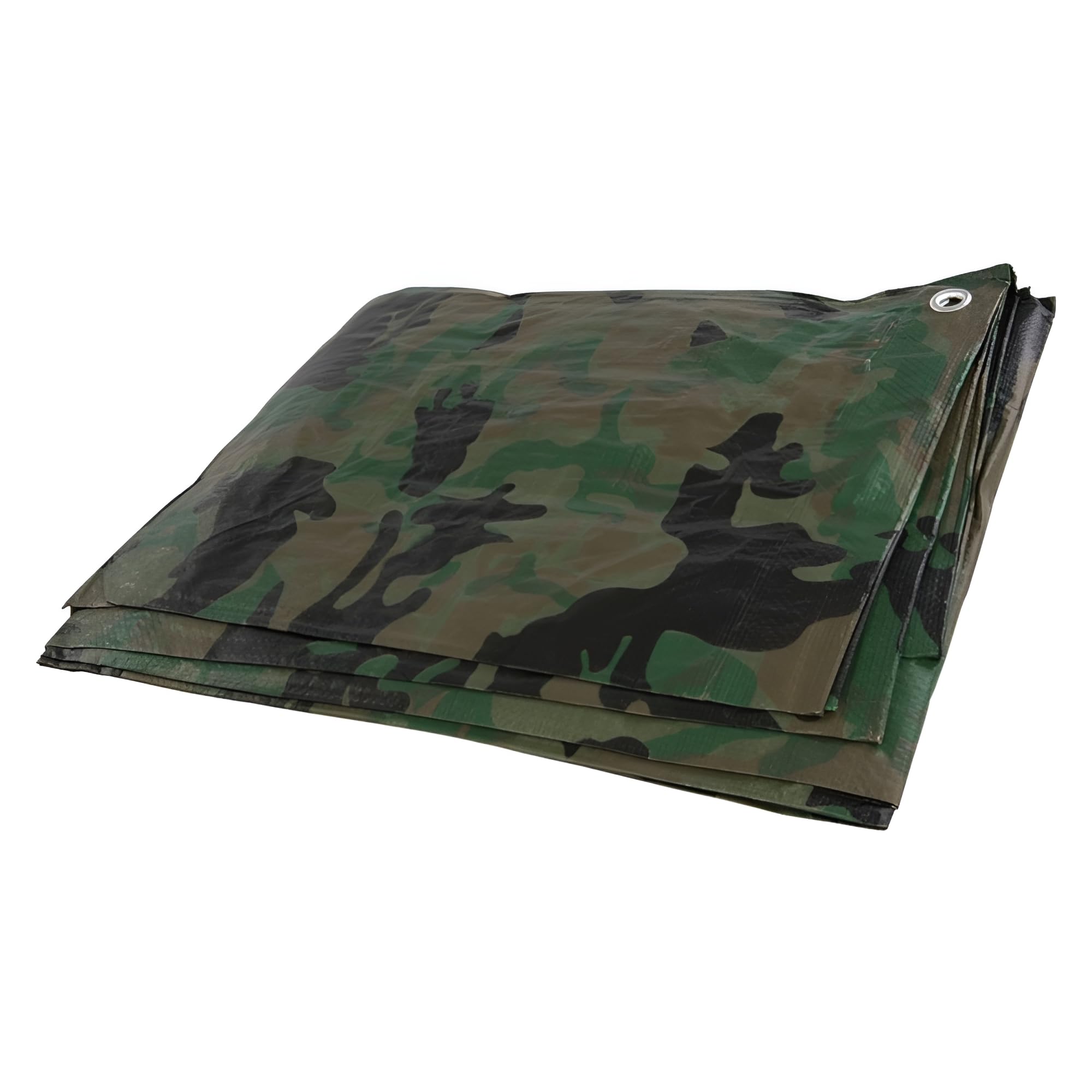 Camo Tarpaulin Waterproof 6 x 10 m - 85 GSM Heavy Duty Ground Sheet Cover with Eyelets - UV Resistant, Rot Proof, Tear Resistant Tarp for Outdoor Camping Shelter, Garden Furniture, Log Store, Bike — image 1