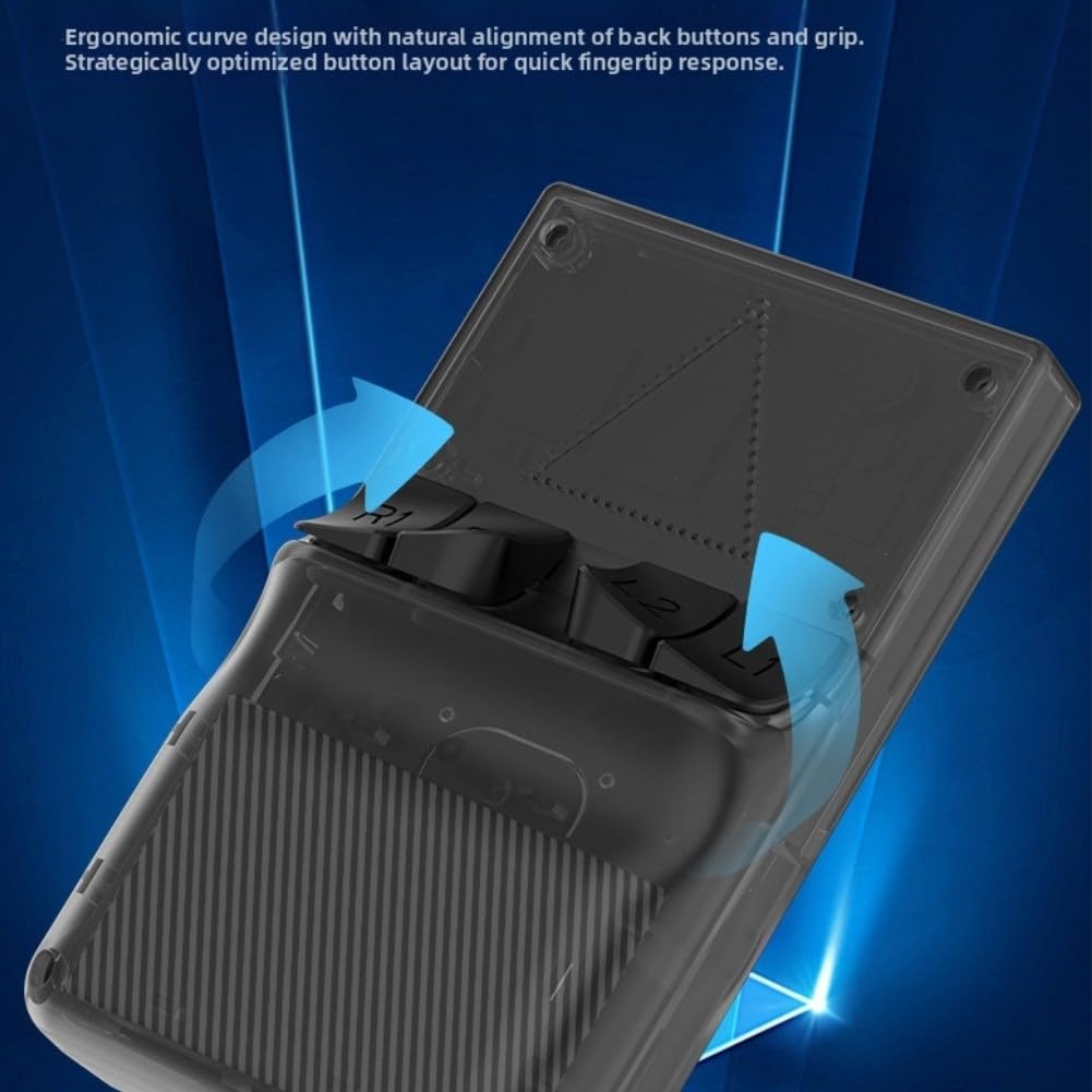 Console di gioco portatile open source con schermo HD da 3,5 pollici, supporto multiplayer WiFi, vibrazione, dispositivo di gioco retrò per viaggi, materiale ABS (nero)