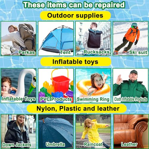 Kaiheng Inflatable Mattress Tear Repair, Pool Patch Kit, 7ft TPU Repair Tape for Swimming Rings Inflatable Boats, Tents - Image 4