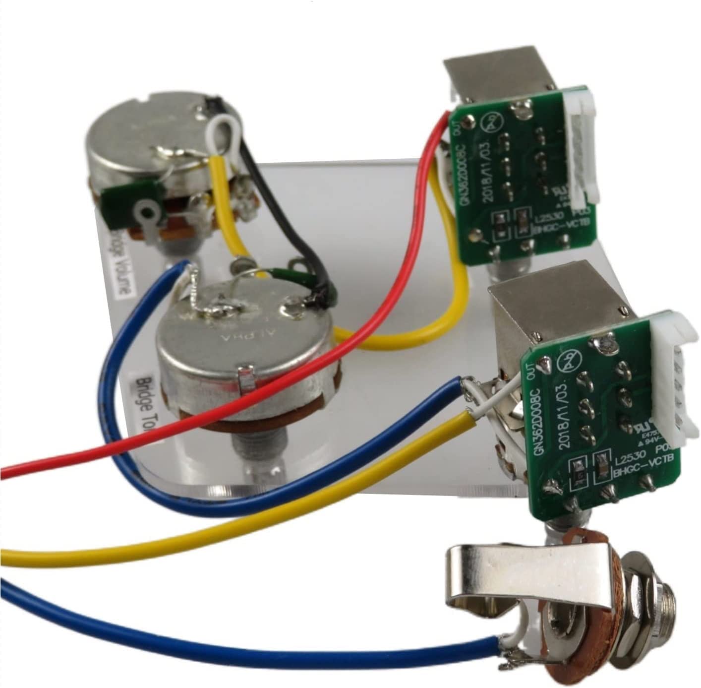1 Set Alnico 5 Humbucker ProBucker Tonabnehmer mit Push Pull Switch Pot mit Leiterplatte Double Coil Pickup für Epiphone LP Gitarren (Zebra Bk Rahmen)