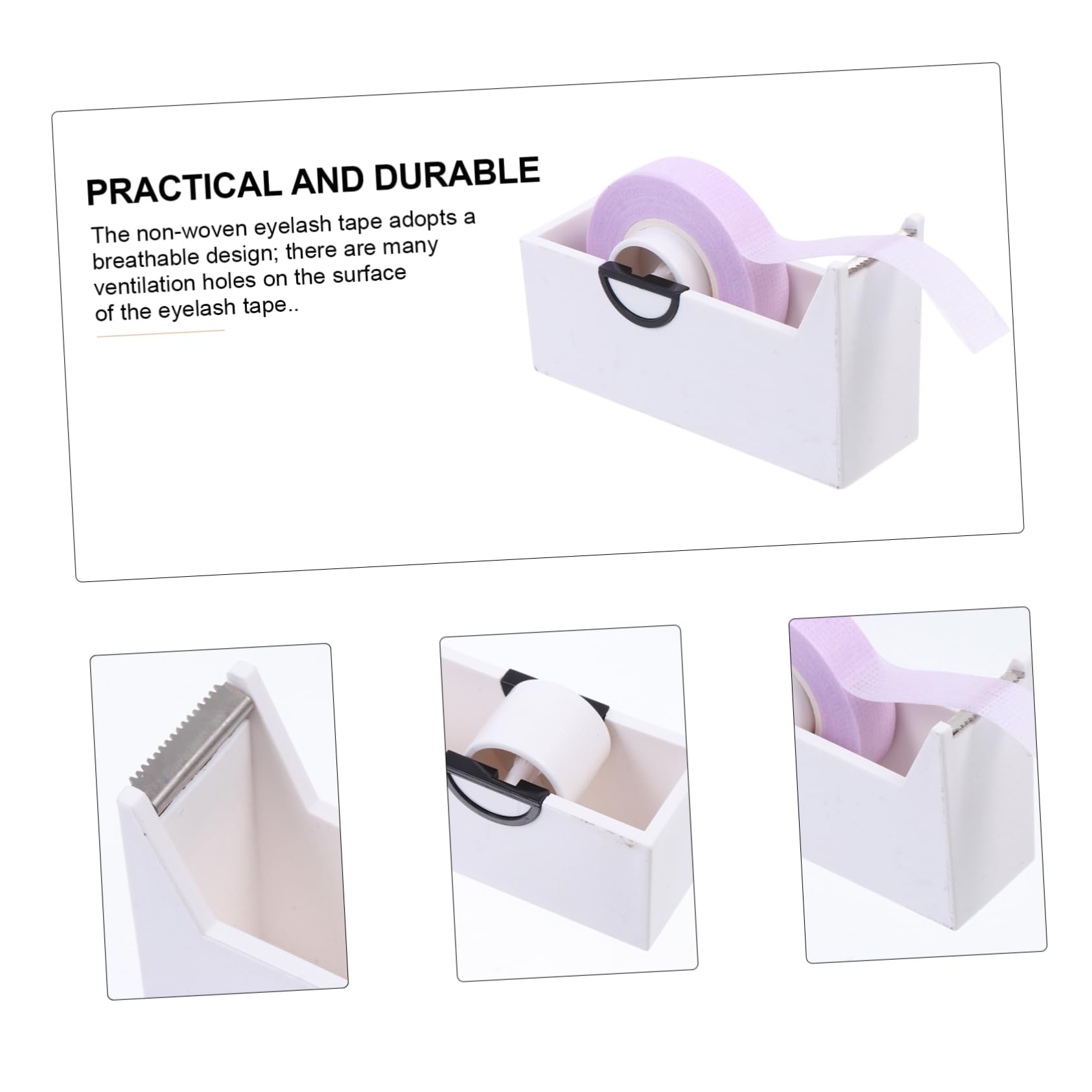 Ipetboom 2 Sets Practical Eyelash Extension Kit Lash Tapes Graft Tapes Isolation Patches Adhesive Patches Cutter