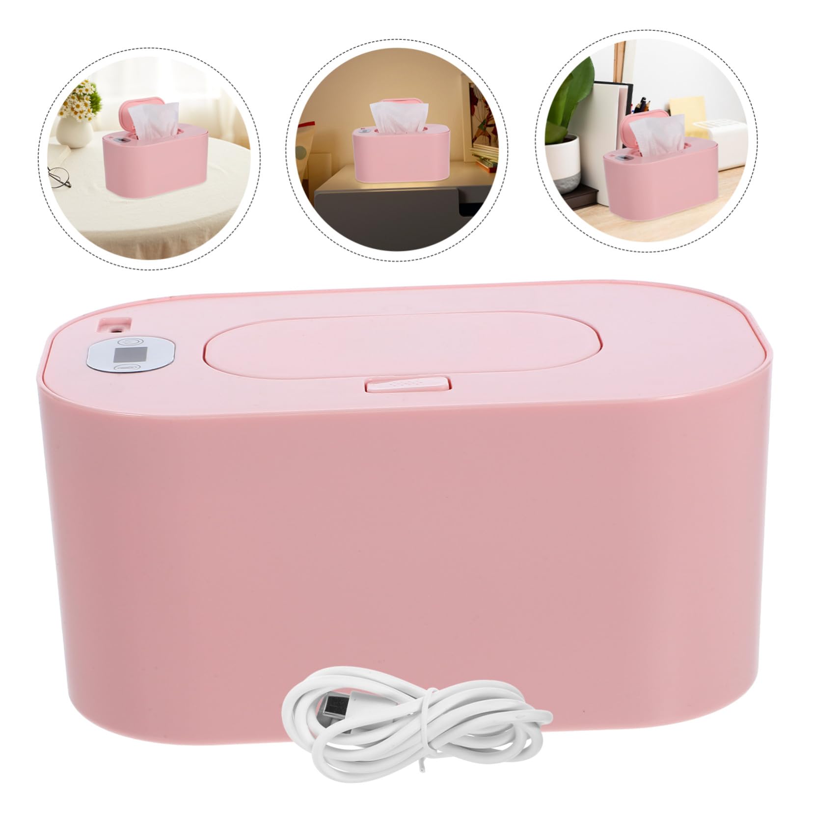 Calentador Rosa Toallitas de Húmedas Termostato ABS para Bebés