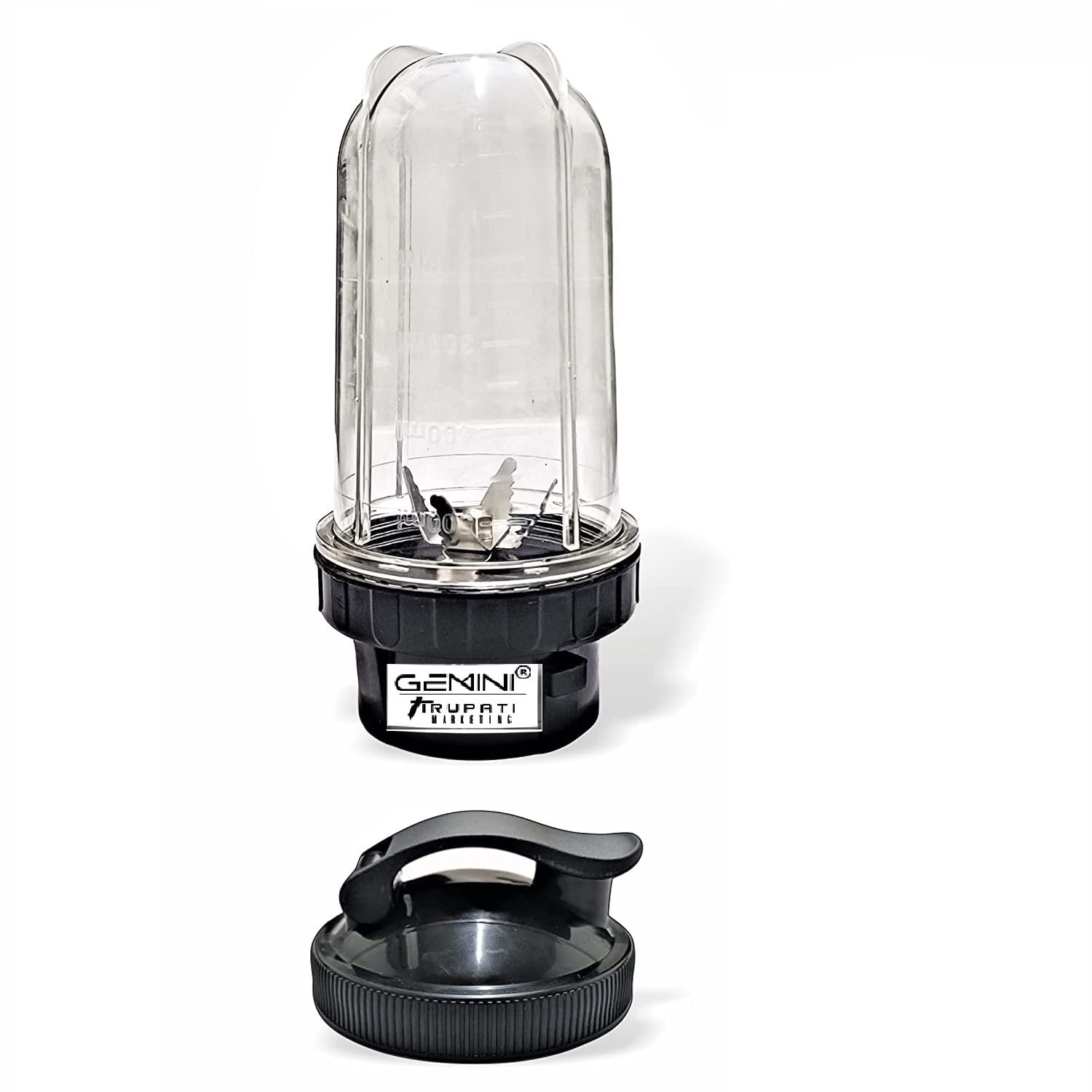 Gemini Best Origional Large Bullet Juicer Jar for Mixer Grinder 1 Jar (530 ML) with Gym Sipper Cap, Black.Company Since 1984 Manufacturing, Marketing & Servicing.-image-19