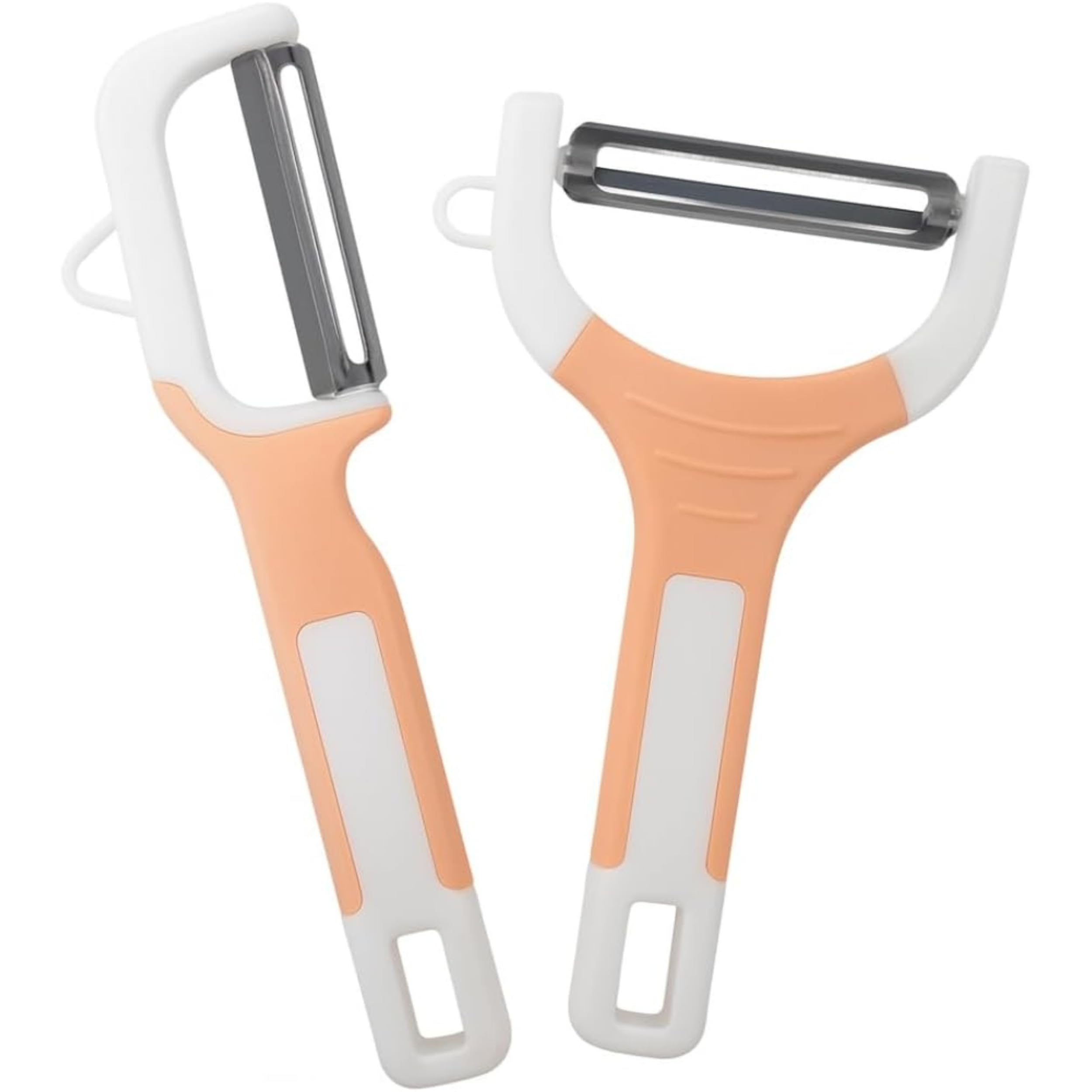 PARENCE. - Set of 2 Kitchen Peelers - Stainless Steel Blades - Fruit and Vegetable Kitchen Accessories - Ergonomic Handle - Random Color