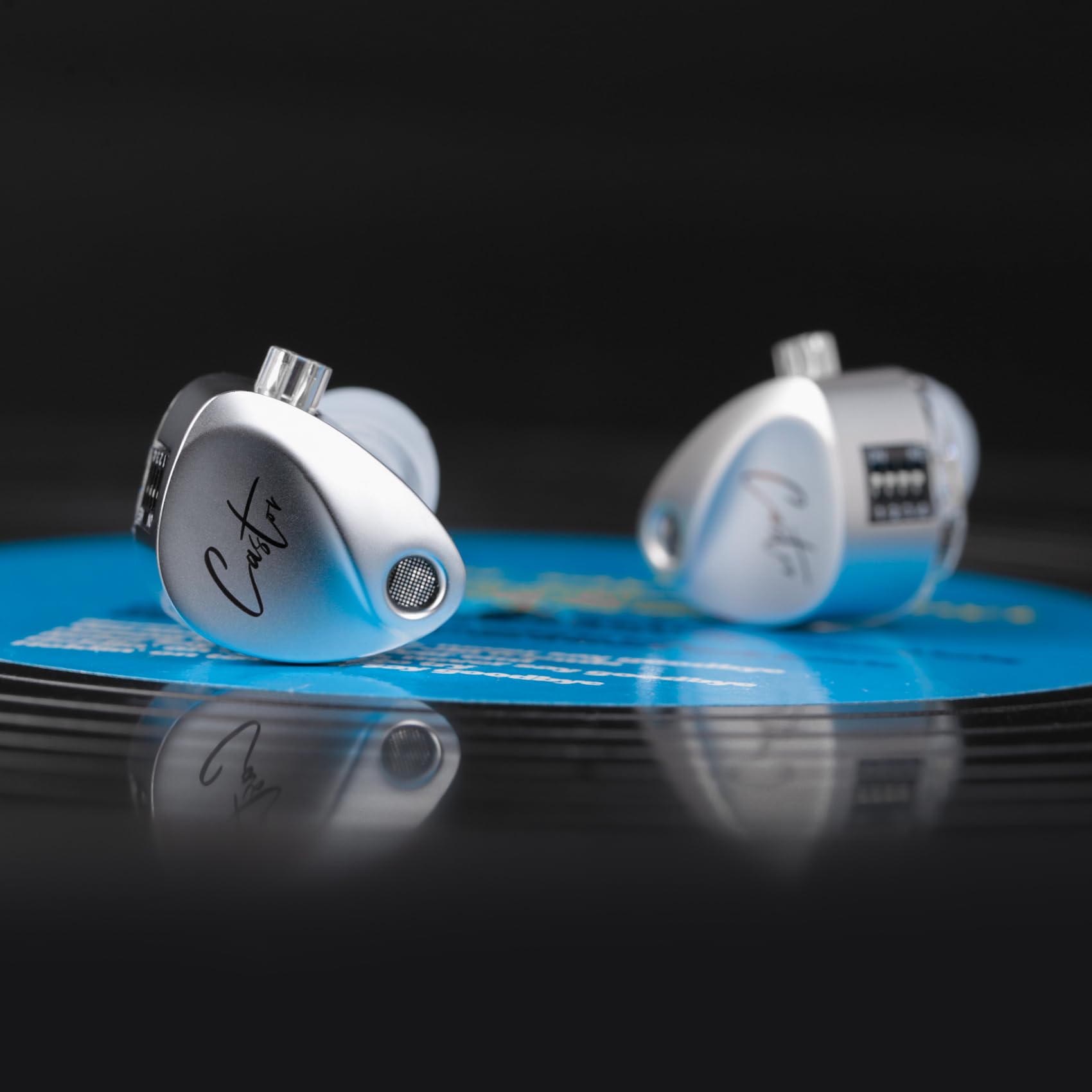 Keephifi - Cuffie in-ear Castor KZ, auricolari da gioco cablati con doppio driver dinamico, auricolari HiFi IEM cablati con cancellazione del rumore, auricolari con cavo rimovibile 2Pin-C e microfono