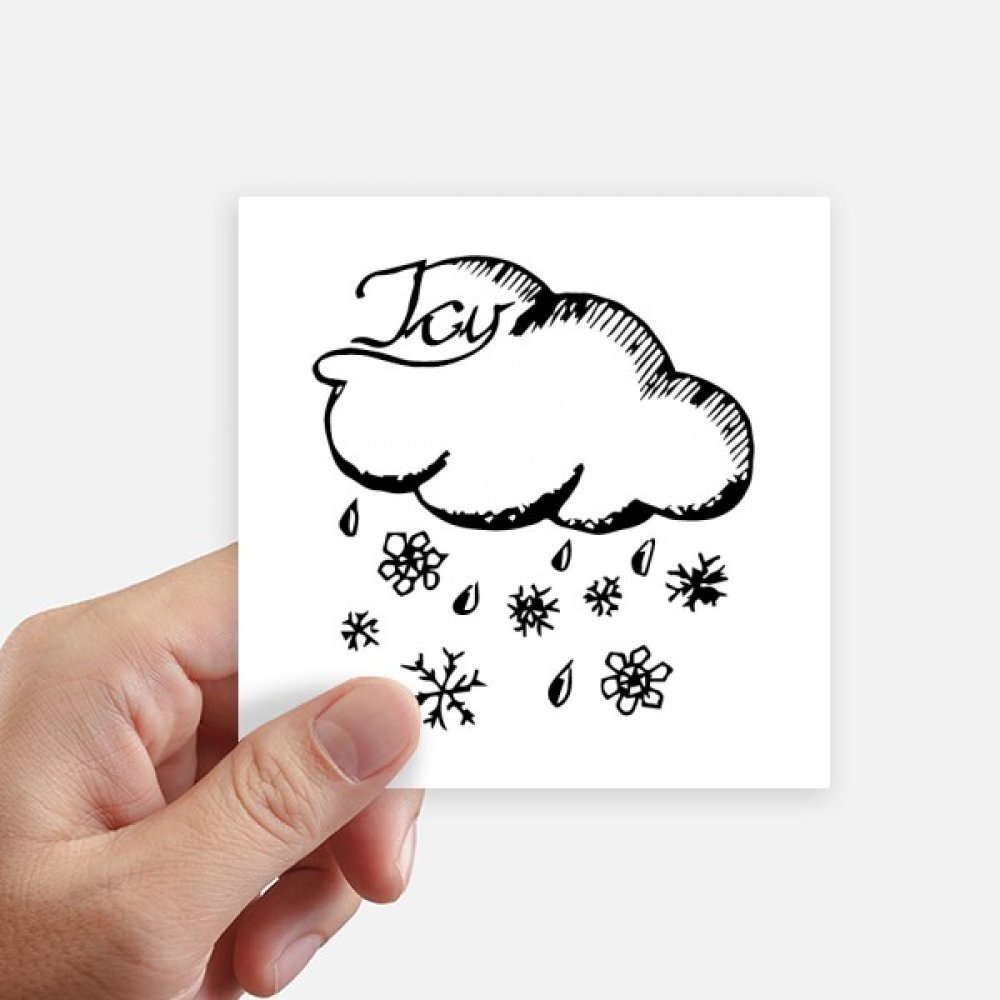 Decal flocon de neige multicolore de 10 cm à haute adhérence pour mur et carrosserie