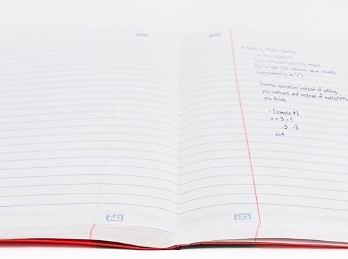 Miniatura 6 de Five Star Libro de composición + aplicación de estudio, paquete de 4, papel a rayas anchas, 7-12 x 9-34 pulgadas, 80 hojas, verde bosque, azul