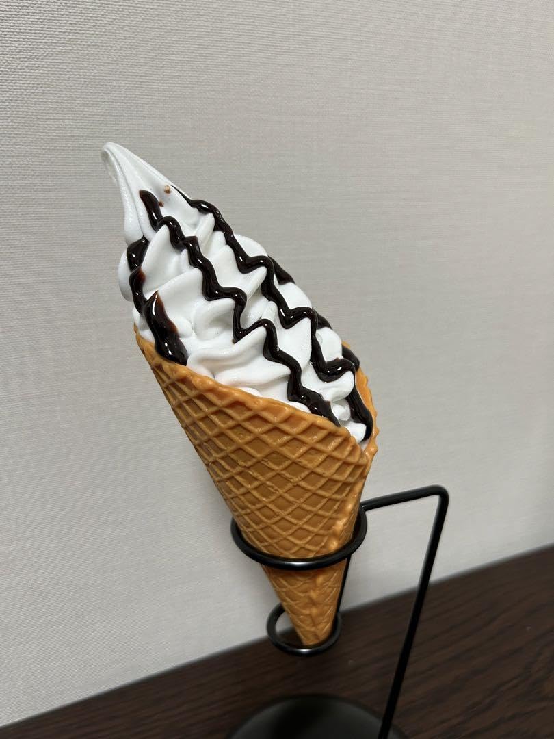 Amazon.co.jp: ソフトクリーム チョコソース 食品サンプル スタンド付