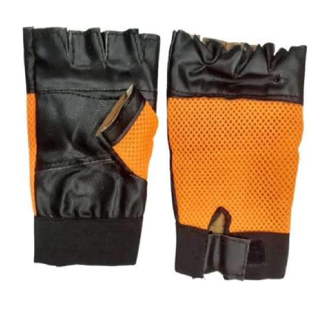 Spanco Orange Color Leather Gym Gloves for Weight Lifting and Exercise for Men Gym & Fitness Gloves (B0913F371T) Amazon Price History, Amazon Price Tracker