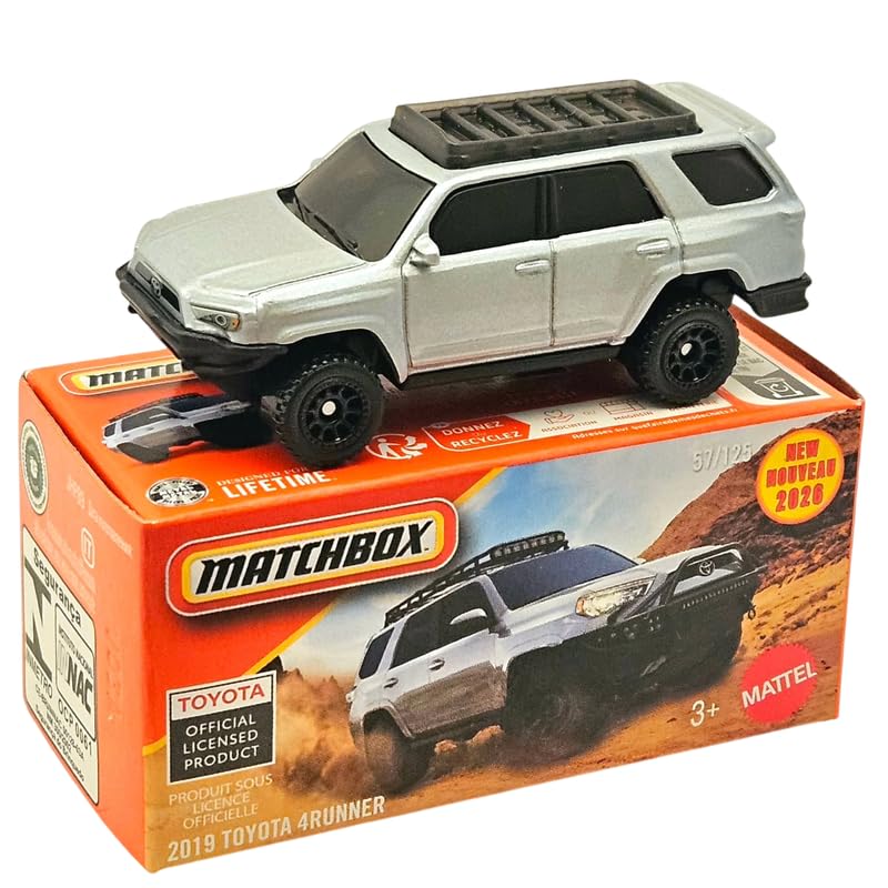Image of Hot Wheels 2026 Match Box 2019 Toyota 4Runner GT for 3 Years & Above 57 /125 (Grey)