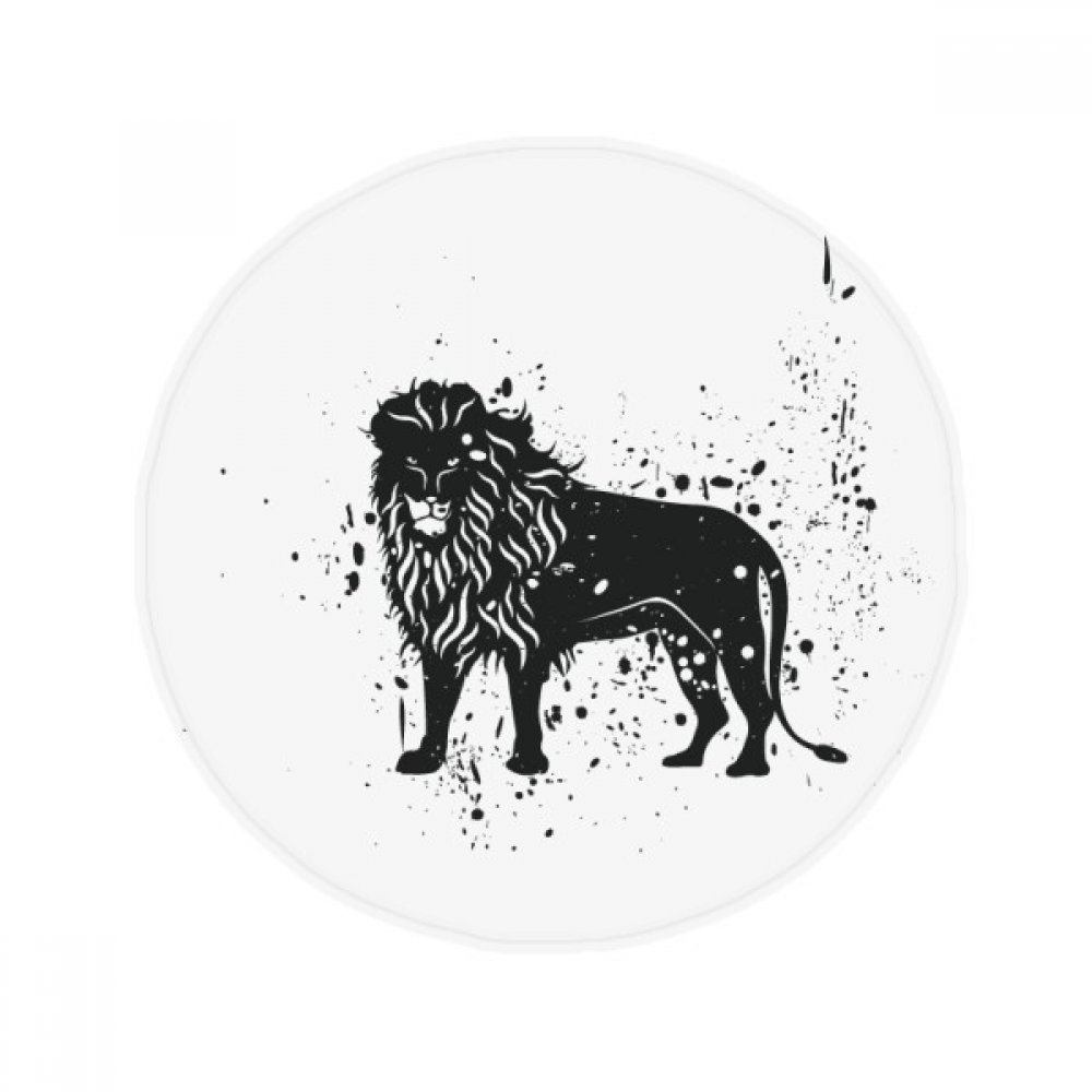 Tapis de bain rond lion mexicain 80cm antidérapant pour salon et cuisine