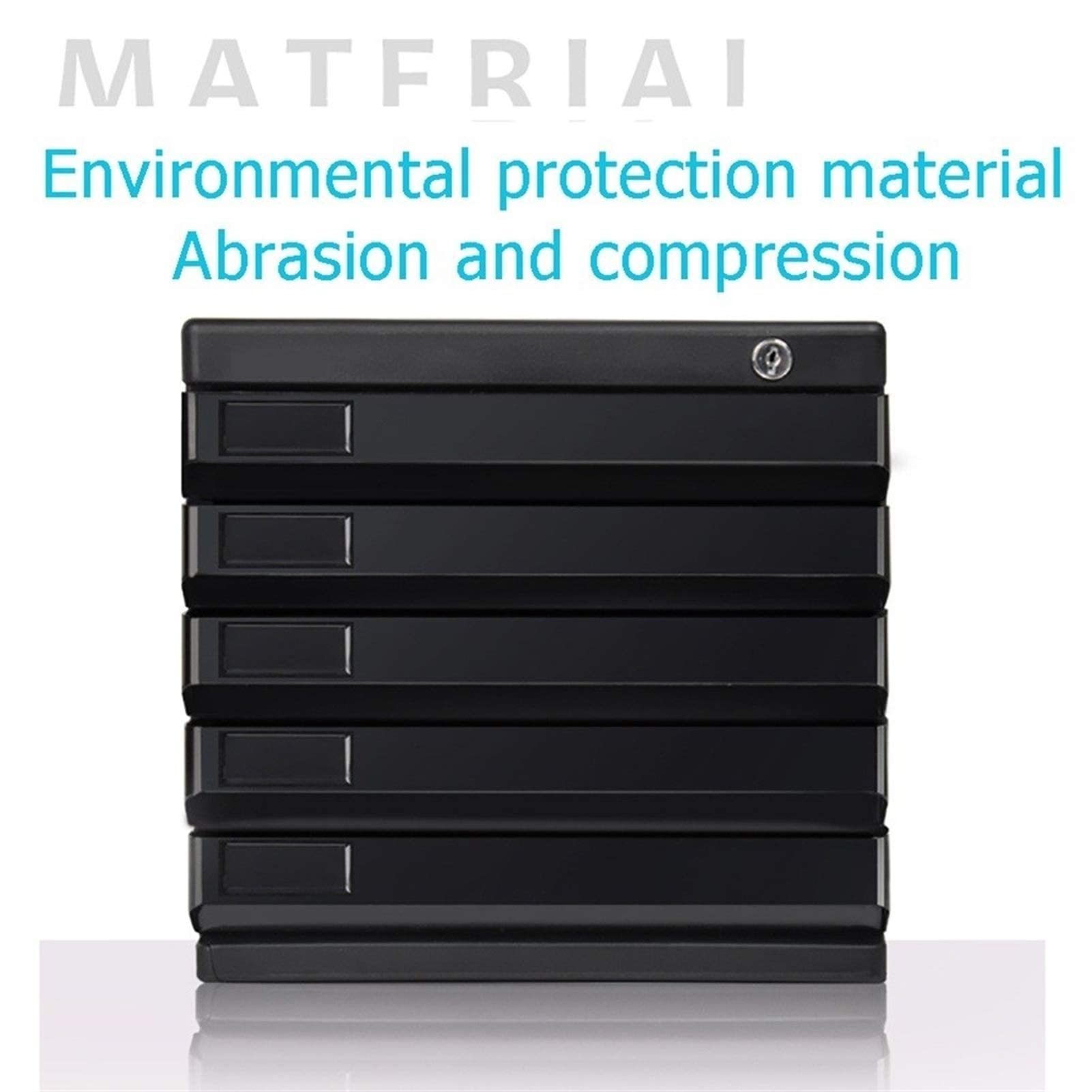 ZBZFGE Archivador de escritorio nizer con cerraduraCaja de almacenamiento blanca con cajones para el hogar y la oficina Elegante solución de almacenamiento de archivos de escritorio Compact File nizer