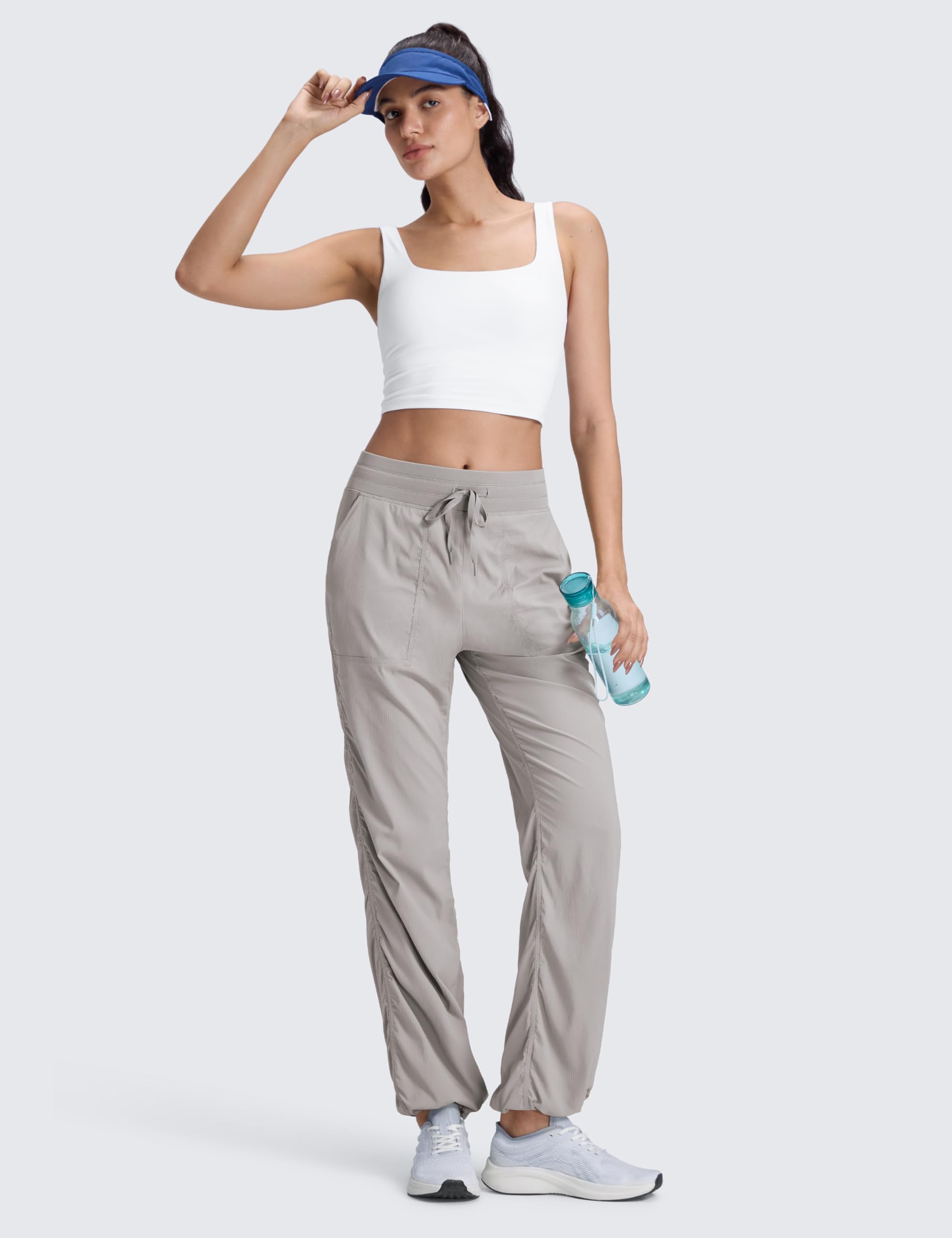 CRZ YOGA Pantaloni Casual Leggeri da Donna con Tasche Pantaloni da Allenamento