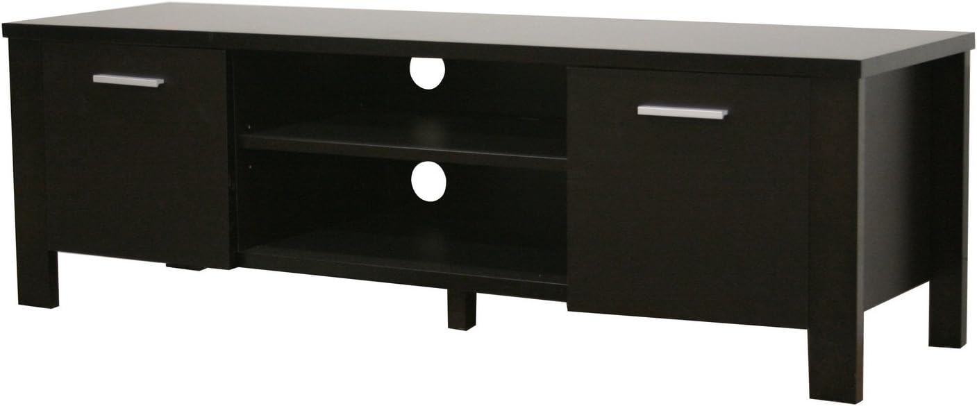 Baxton Studio Wythe Modern Wood TV Stand, Dark Brown Home & Kitchen
