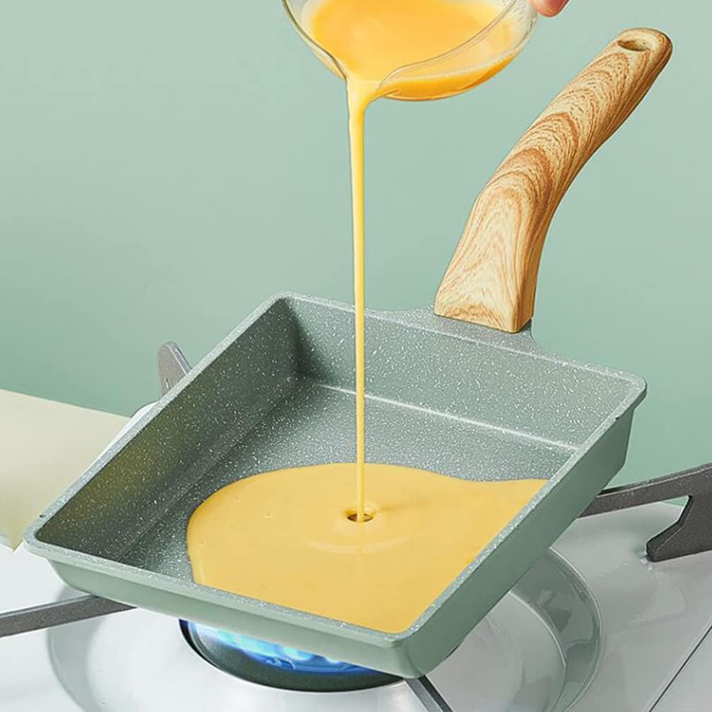 Japanese Omelette Pan Tamagoyaki Egg Pan Retangular Frying Pan Skillet Medical Stone Breakfast Pan Egg Cooker Pan Omelet Cooker Griddle Wok