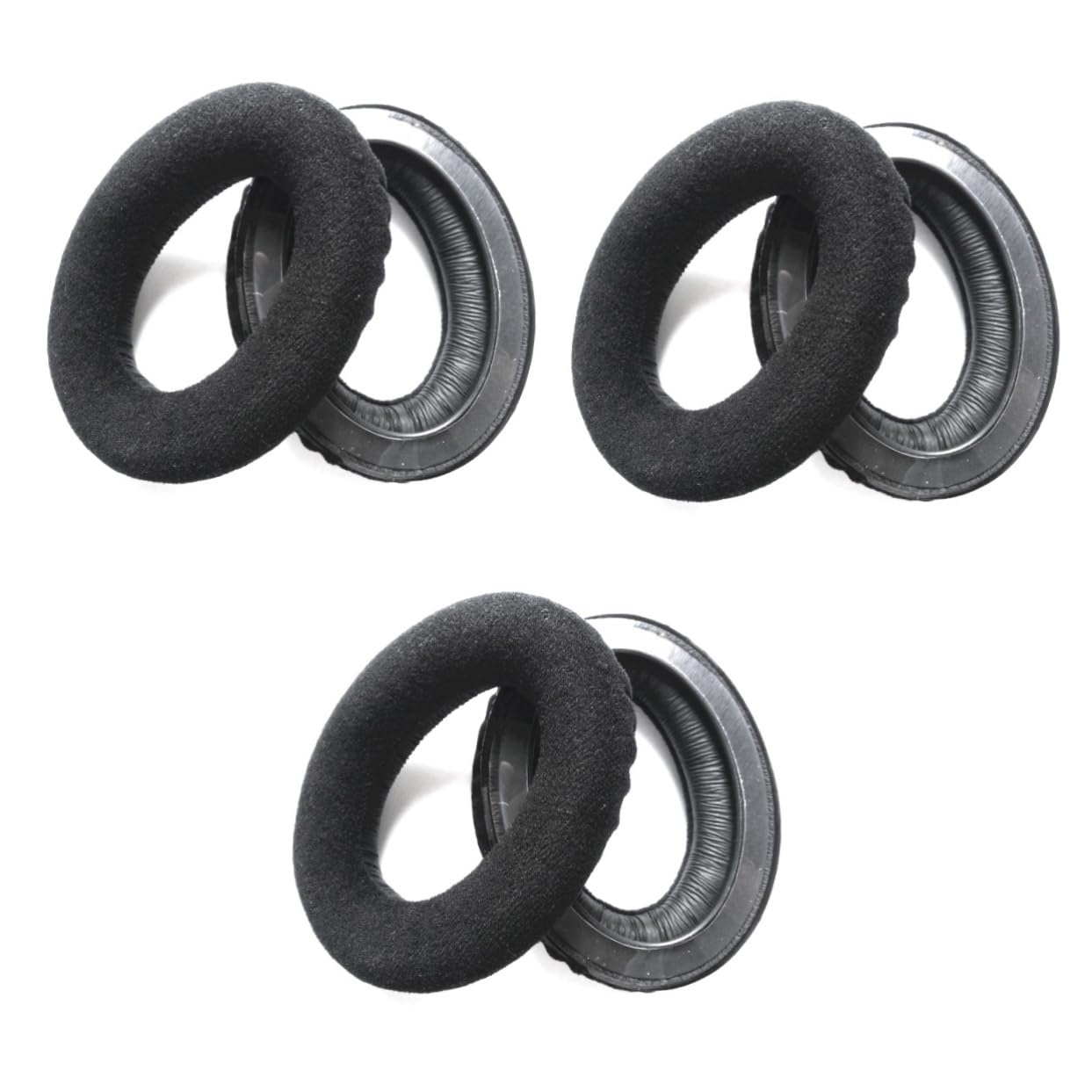 PartyKindom 3piezas Almohadillas De Repuesto para Auriculares Almohadillas Negras Cómodas y Duraderas Mejora El Rendimiento De Graves
