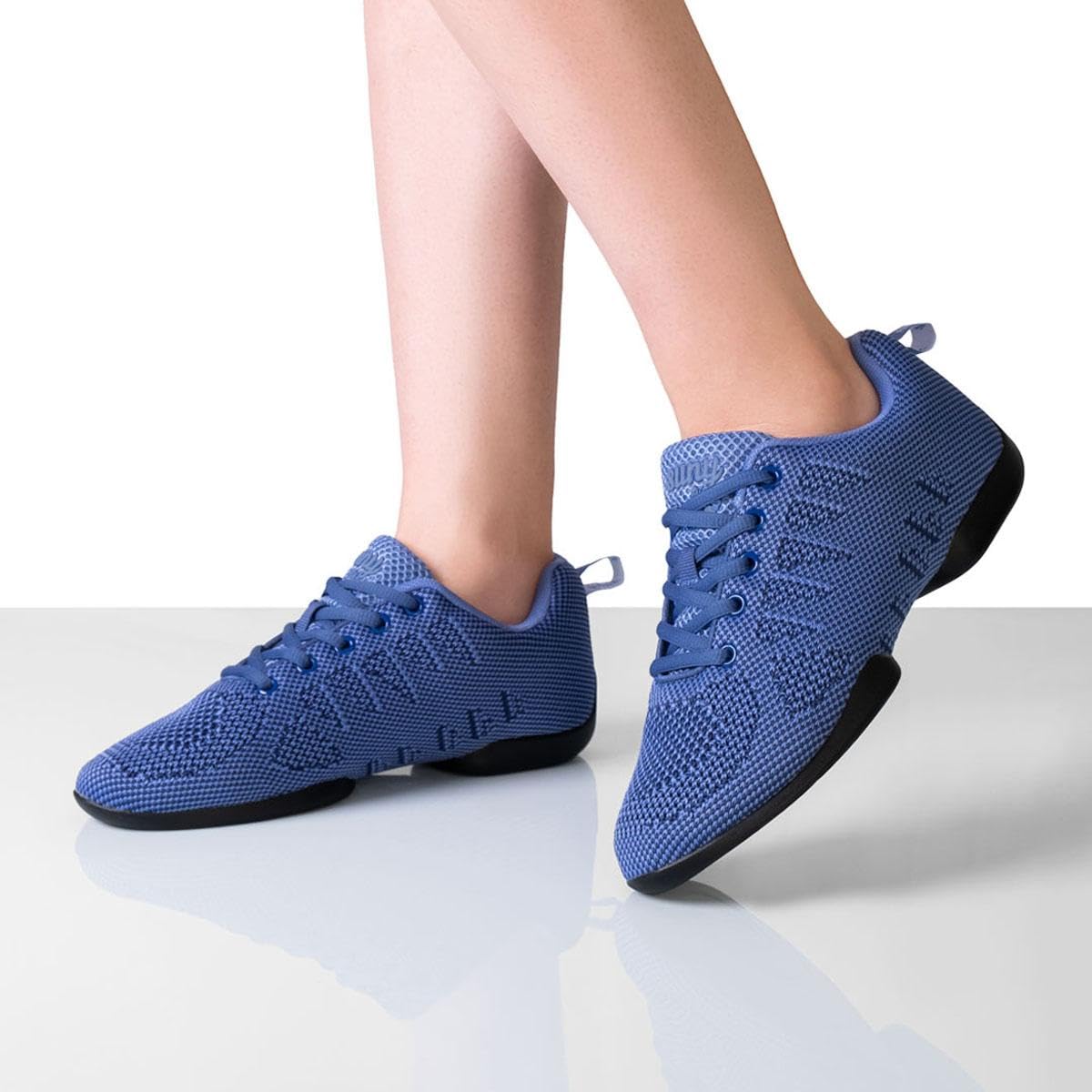 Anna Kern Suny Dance Sneakers 185 Bold – Knit Capri blu – Larghezza normale – tacco da 1 cm – Suola in PU divisa