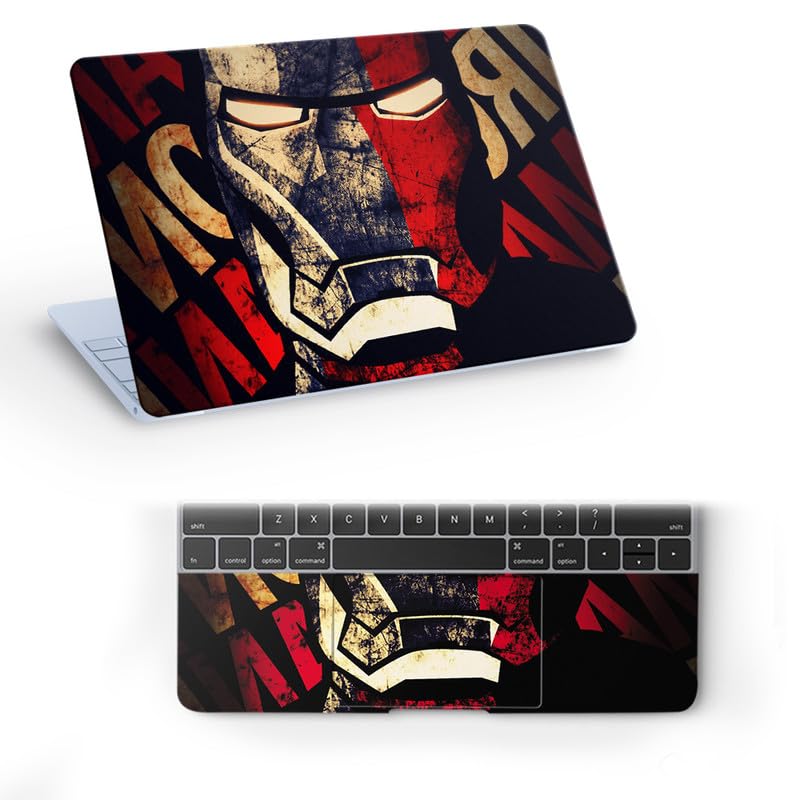 Iron 1 Full Vinyl Laptop Skin/Sticker/Cover for 14 Inches Laptops Laminated-Removable-HD Quality Compatible for Hp-Dell-Sony-Lenovo-Asus etc.(13.8x9.6 Inches)