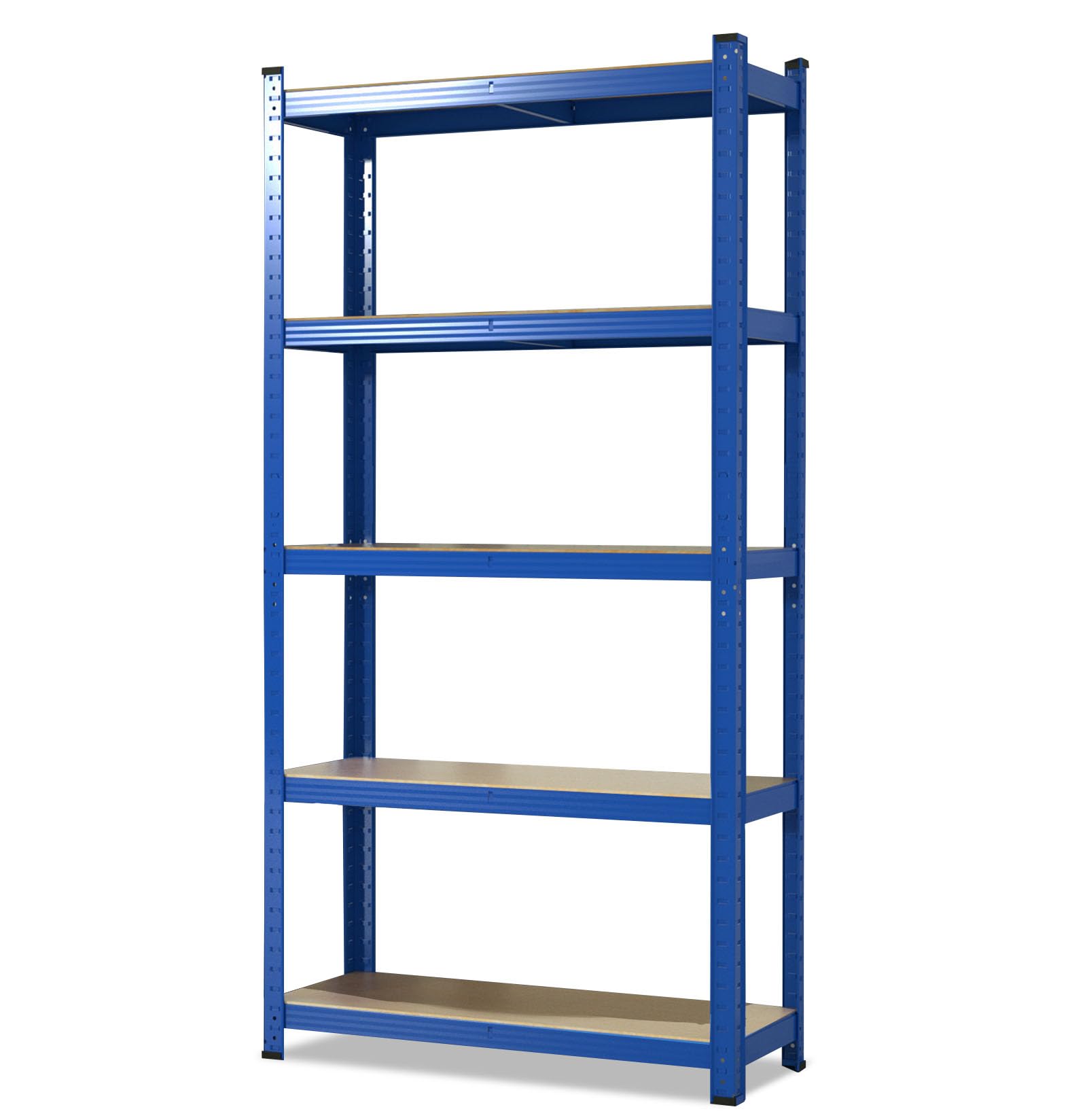 KARAT Estantería de metal para cargas pesadas, 180 x 90 x 60 cm, 5 estantes ajustables (azul)