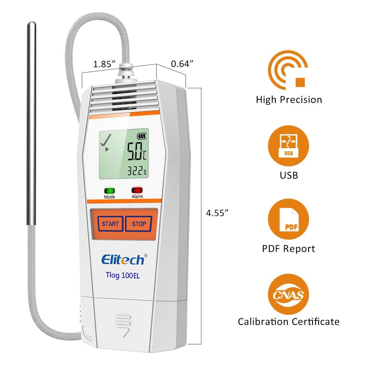 Amazon Crazy 🔥 Deals Elitech Tlog 100EL Temperature Data Logger Reusable Ultra Low -320.8℉~302℉ Temperature Recorder PDF Report USB Port 32000 Points Get Cheap Price Elitech Tlog 100EL Temperature Data Logger Reusable Ultra Low -320.8℉~302℉ Temperature Recorder PDF Report USB Port 32000 Points