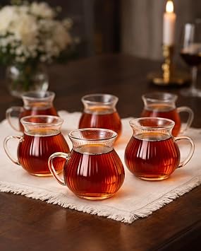 6 Par a Keyfi Ala Kulplu Pinterest Model Tombul  ay Barda  Borosilikat Cam 200 ml