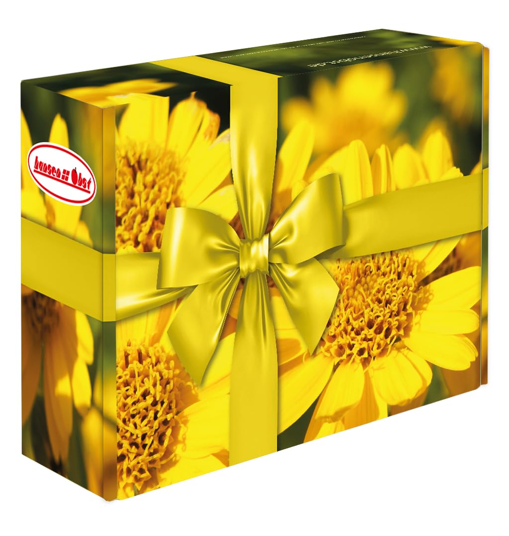 Hansen Obst Geschenkbox "Geburtstagskuchen" mit Geschenkverpackung "Die Margarite" - Geschenk mit frischem Obst - Obstbox