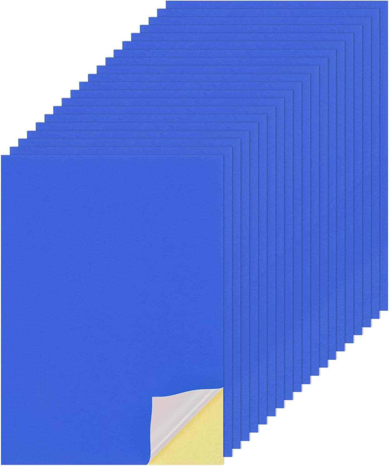MECCANIXITY 50 Sheets Printable Sticker Paper, 8"x12" A4 Self Adhesive Sticker Backing Paper 250gsm for Craft Scrapbooking Inkjet Printer, Blue