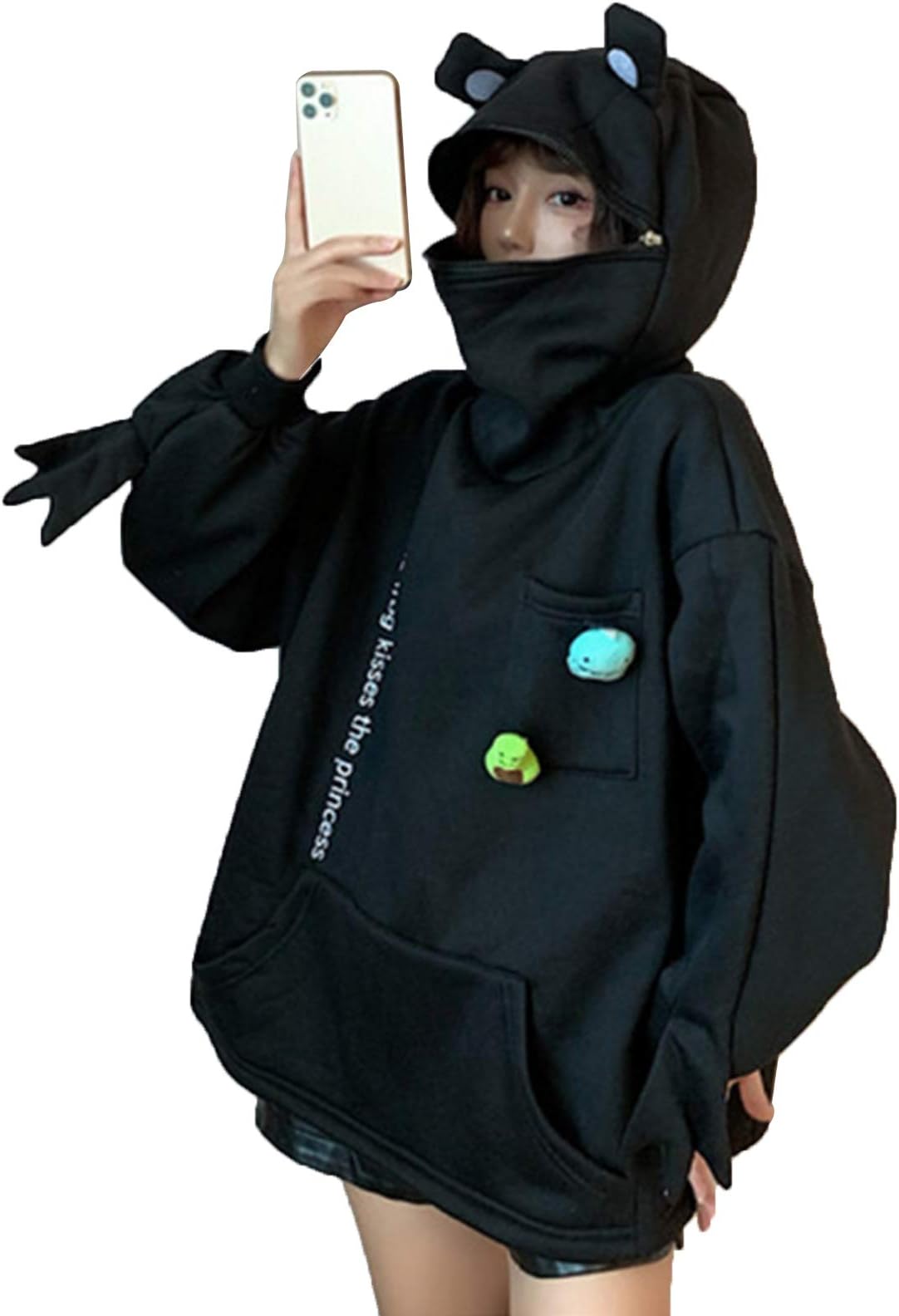 FeMereina Women Cute Shark Hoodie Long Sleeve Blue Kawaii Animal Shark Shape Hooded Pullover Oversized Aesthetic Sweatshirts for Teen Girls