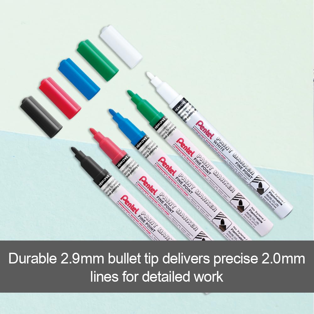 Pentel MSP10-W Paint Marker, Lackmarker - weiß, 1,5 mm Strich, VE=12 Stück