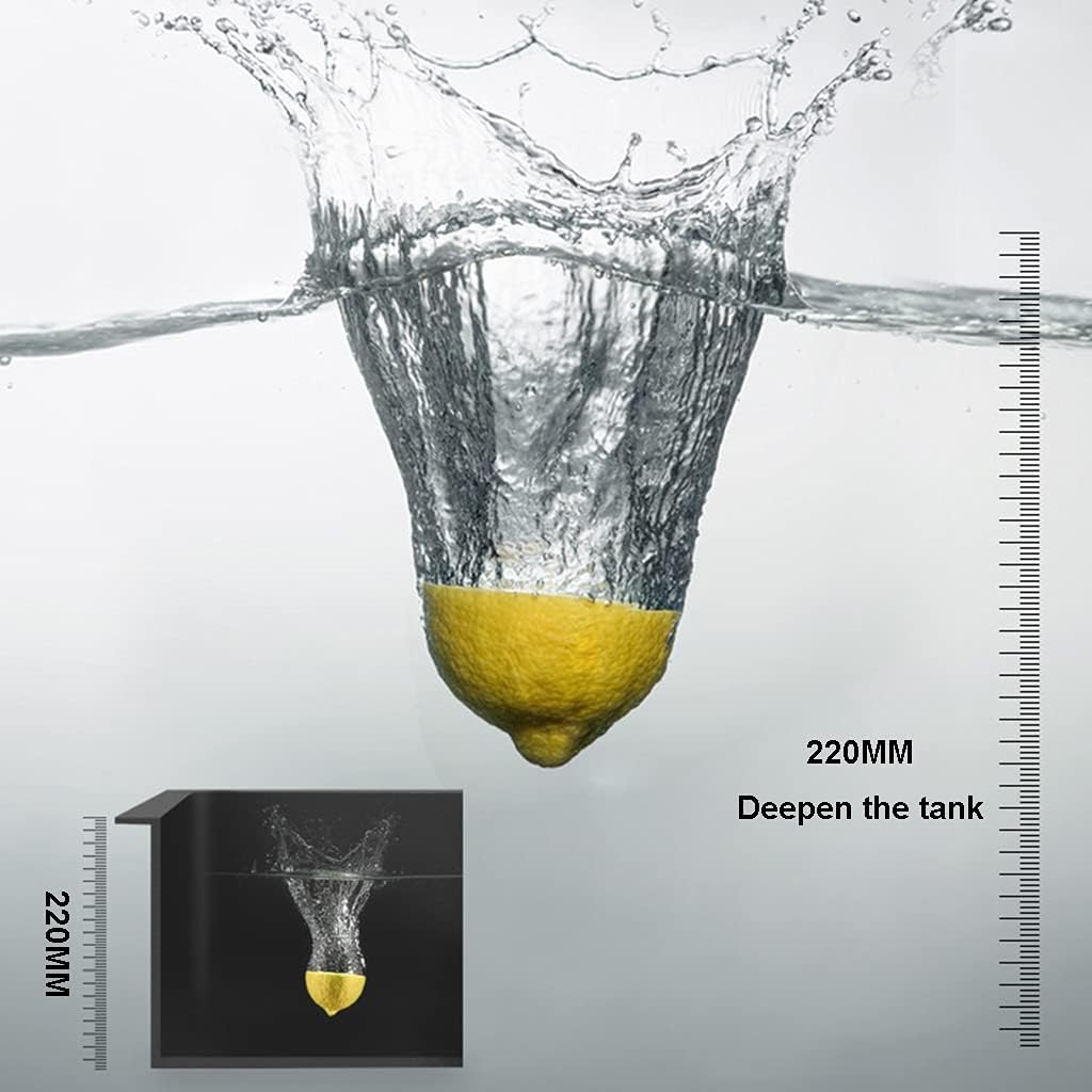 ,Brushed Silver Square Shape, Faucet with Pressurized Spray Gun, 304 Stainless Steel, Drop-in Or Undermount Installation,60x45cm