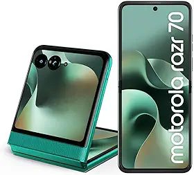 Smartphone Motorola Razr 70 5G - 256GB 24GB (8GB RAM+16GB Ram Boost) Tela dobrável 6,9" Extreme AMOLED 120hz e externa 3,6” Gorilla Glass Victus - Verde