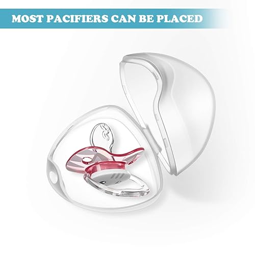 Miniatura 7 de 4 piezas de clip transparente para caja de almacenamiento para chupete – Funda transparente para chupete, estuche para chupete, contenedor para