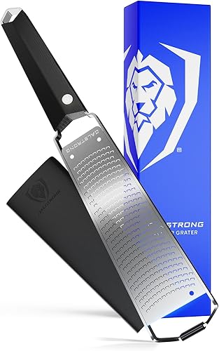 Dalstrong Rallador estrecho profesional - Zester - Hoja de acero inoxidable #304 - Trituradora de cocina con mango G10 - con cubierta de hoja