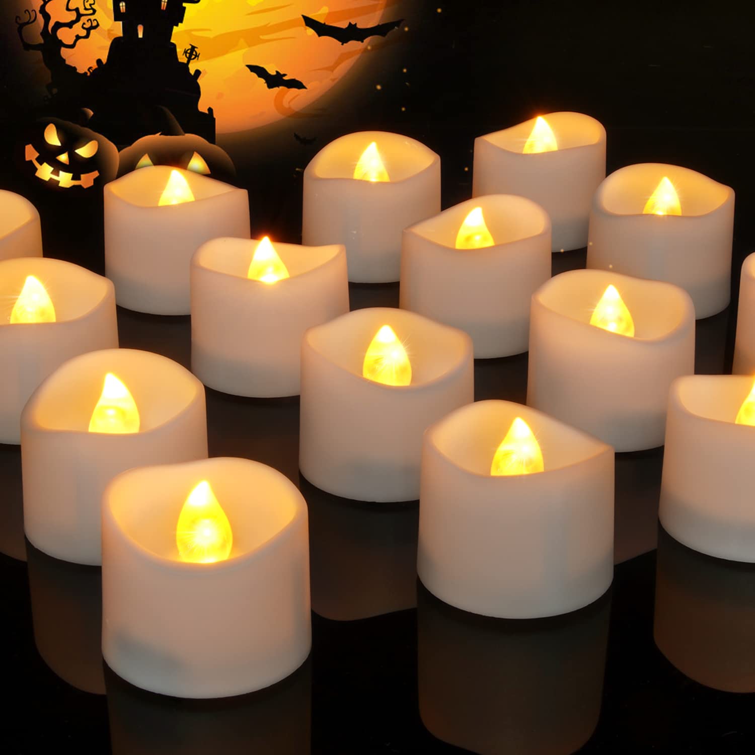 Buy Homemory Battery Tea Lights Bulk, Set of 24 Bright Warm Yellow