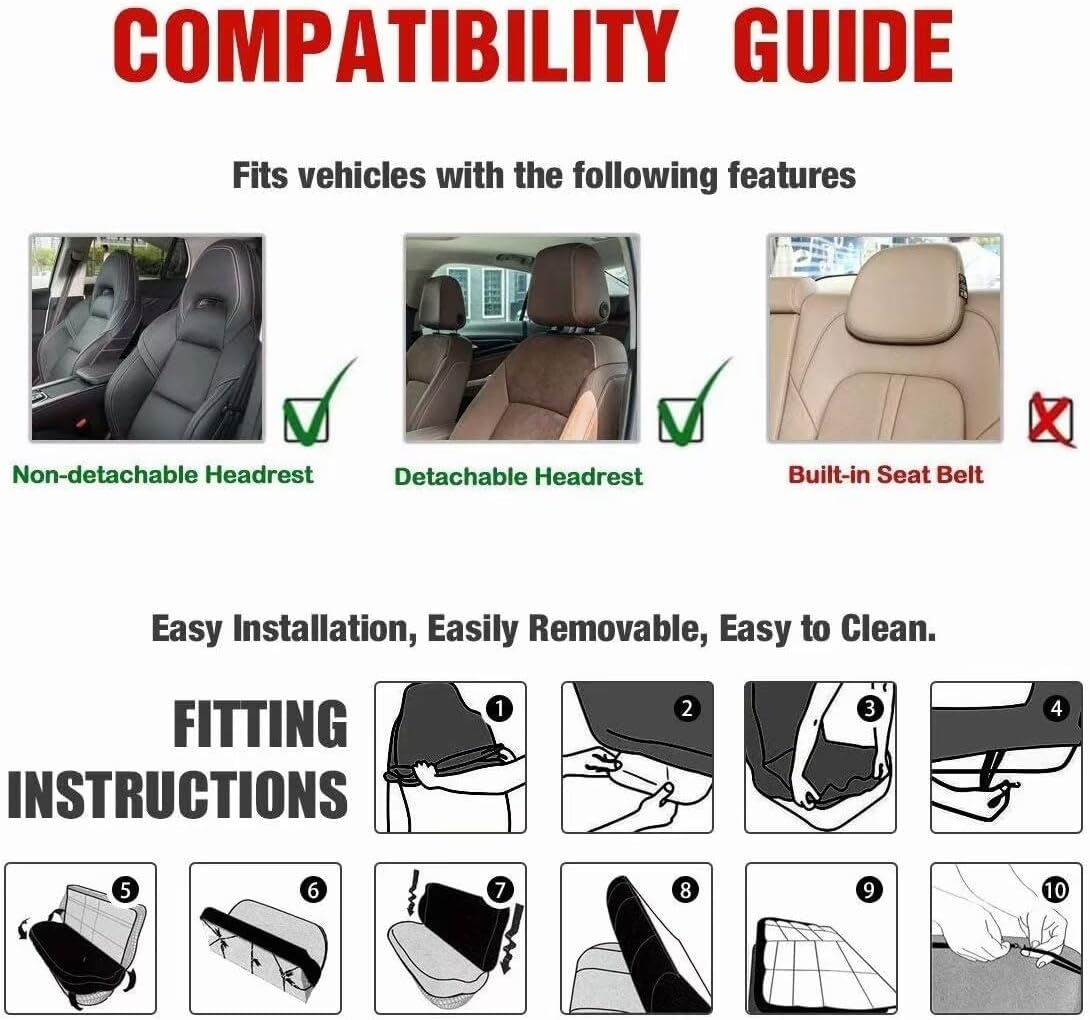 Music Palm Trees 12 Pcs Car Seat Covers Full Set, Auto Seat Covers Steering Wheel Cover Coasters Seatbelt Covers Pads Armrest Handbrake Cover for Cars Trucks SUVs