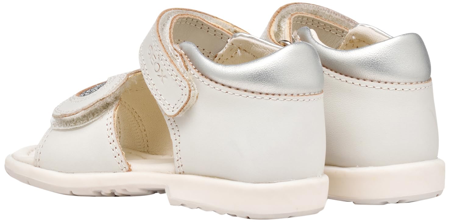 Geox B VERRED B - Sandalo Baby - Madchen, White/Lt Silver,