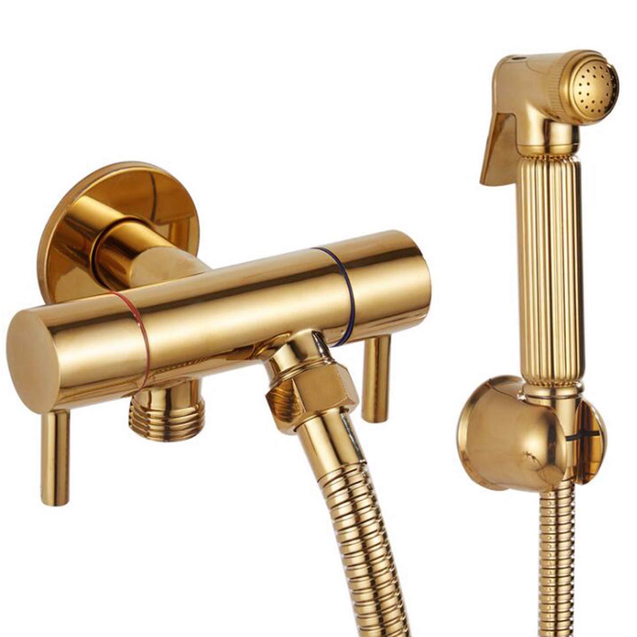 Ensemble de robinets de douche de salle de bain tête d'arrosage dorée