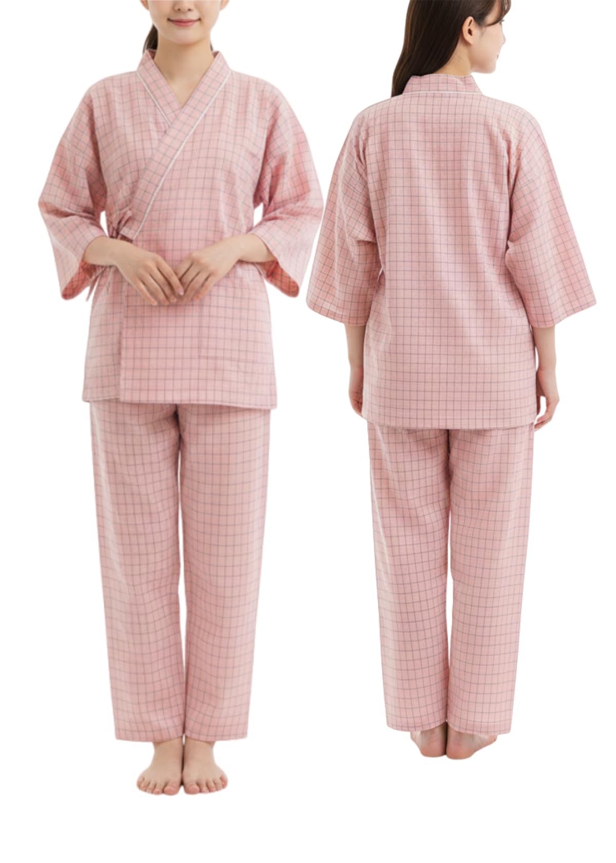 Front Opening, Loose Pajamas, Easy to Put On and Take Off, 100% Cotton, Nursing Care, Work Clothes, Top and Bottom Set, Nursing Clothes, Hospital Inspection Wear, Seniors, All Year Round